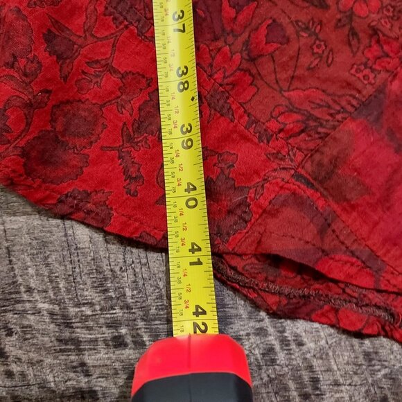 Tunic Tank Dress Winged Horse Pool Coverup Sleevless India Red Boho Beachcore - Picture 4 of 11